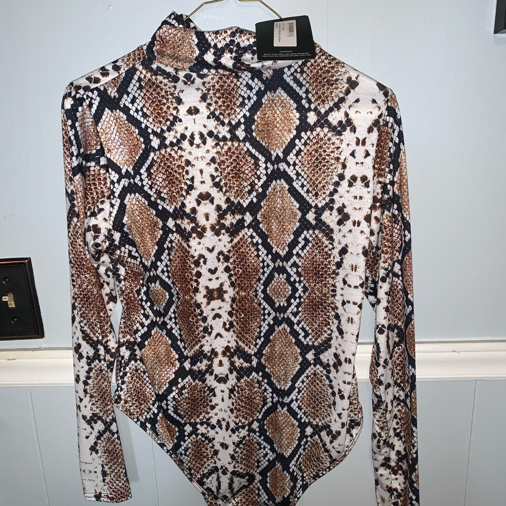 Snake Print Bodysuit -New